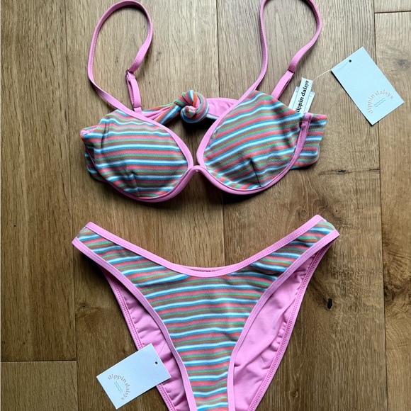 Dippin Daisys watermelon stripe bikini size S - Picture 3 of 5